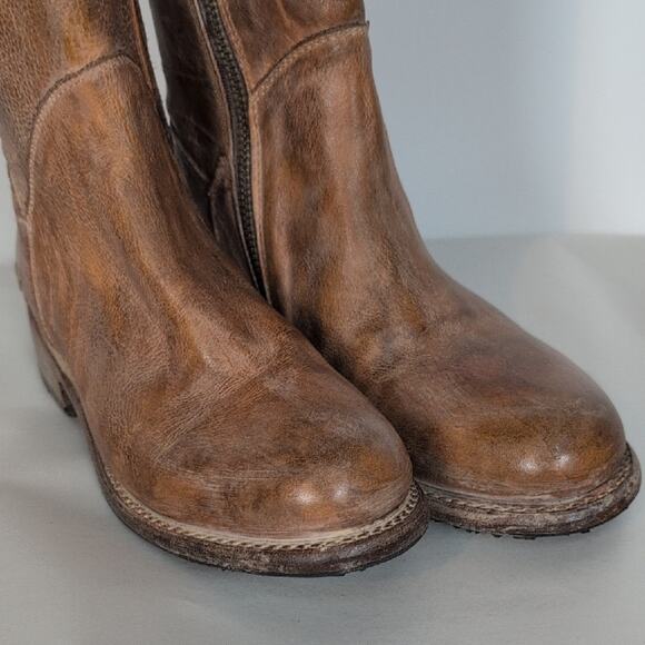 Bed Stu Manchester Knee High Leather Lace Back Boots - Picture 2 of 16